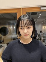 スタン 渋谷(Stam)&nbsp;アッシュグレージュインナーカラーボブ韓国30代40代暗めウルフ