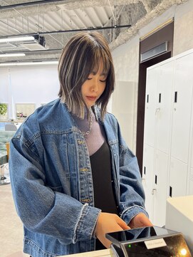 リミットバイアフィナー 大宮店(limit by Afinar) silver  highlight×ぱつっとボブ