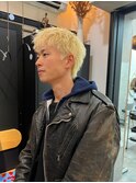 ブリーチカラー　ハイトーンカラー　メンズショート　薬院今泉