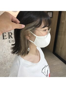 マルフェ 天王寺(marfe) インナーカラーミルクティーベージュ