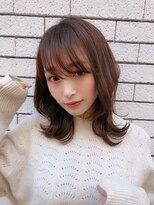 メルティカラー似合わせカットウェーブミディアムレイヤーカット