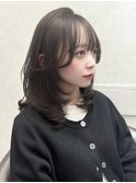 髪質改善イメチェングレージュカラー美髪レイヤーミディアム天神