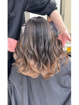 アライブ ハラジュク(ALIVE harajuku) 【Rikuto限定】バレイヤージュ　シャドールーツ　エンドカラー