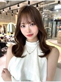 小顔に見せるヘア/ワンレン/ボブウルフ/ネビージュ/黒髪カタログ