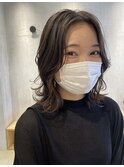 くびれミディアムセンターパート　<原田>