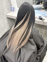 いろあそび 八王子&nbsp;【インナーカラー】ミルクティーベージュ×ブラック