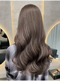 ハイライトカラーくびれヘアアプリコットオレンジ