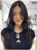 韓国ヘアーハッシュカットレイヤーカットハイライトカラー