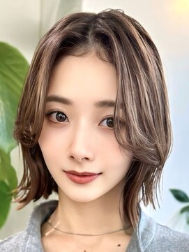 サンド 大阪梅田(sand) ＠hitoshi__sand ボブ/黒髪/ネビージュ/小顔/ワンレン/大阪梅田