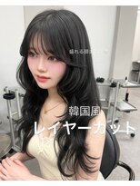 リッカ(LICCA) (licca内堀)グレージュ×オリーブグレージュ×前髪