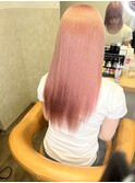 pink beige 【ダブルカラー/ブリーチ/髪質改善】