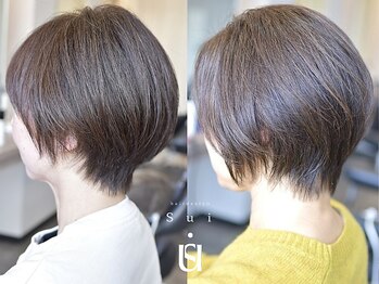 スイ(Sui)の写真/[sui]では髪や頭皮に優しい高級オーガニックカラー"ヴィラロドラ"使用！気になり始めた白髪染めにも◎