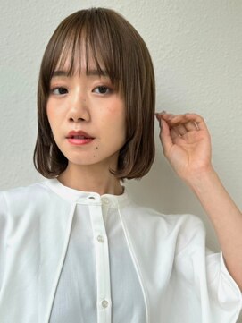 カバーヘアアンドスパ ブリス 浦和(COVER HAIR&SPA bliss) 透明感カラー/ワンレンボブ/アッシュベージュ/大人可愛いp浦和