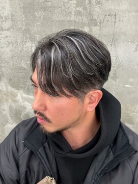 メンズサロン キング 心斎橋店(Men’s salon K!ng) 韓国マッシュセンターパートツーブロックメンズハイライトウルフ