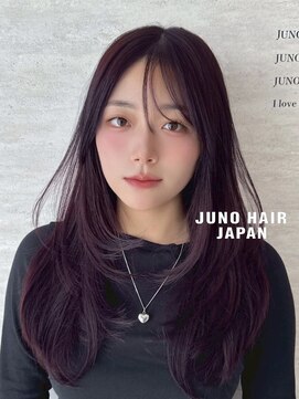 ジュノヘアージャパン 表参道(JUNO HAIR JAPAN) こだわりのレイヤーカット！ブリーチで透明感のあるパープルに！