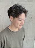 波打ちスパイラルショートパーマ メンズビジネス