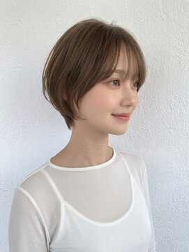カバーヘア アカデミー 北浦和西口店(COVER HAIR ACADEMY) 丸みコンパクトショートボブ/ミルクティーベージュ透明感p北浦和