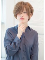 ロシェ 横浜店(loche)&nbsp;ナチュラルショート×くびれヘア×ミルクブラウン横浜駅