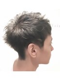 メンズグレージュショート