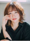 \ミディアムウェーブ/イルミナカラー×カシスブラウン
