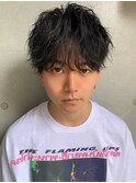 長めマッシュ×ほつれスパイラル
