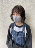 ボブにラフパーマ