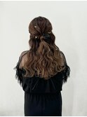 ハーフアップ ヘアアレンジ