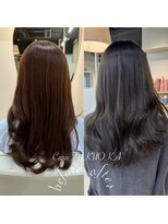 カラ フクオカ(Cara FUKUOKA)&nbsp;ヘーゼルグレージュ《★髪質改善うる艶水素カラー＋カット★》