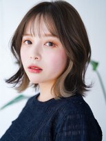 レノラ 本町(LENORA)&nbsp;☆ホワイトグレージュミニウルフデジタルパーマチェリーブラウン