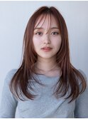 韓国レイヤー顔周りカット透明感カラー髪質改善艶髪シースルー
