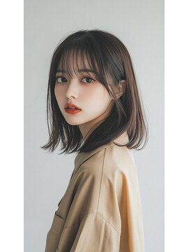 ノイエ 原宿 北参道(NoIE) ストレートロブ【レイヤーカット,ボブ,髪質改善,縮毛矯正】