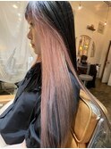 コントラストの効いたインナーカラー