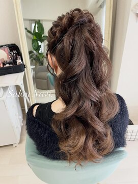 サロンナビ(Salon Navi) 高めポニーテール/結婚式ヘアセット/お呼ばれヘアセット