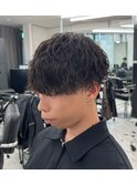 シャドウパーマ/波巻きパーマ/曲がる縮毛矯正/メンズ