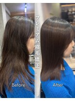 サクラ オモテサンドウ(SAKURA)&nbsp;プレミアム縮毛矯正/暗めカラー/グランマッシュ/デザインカラー