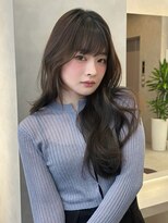 オムニス 表参道(Omnis) 韓国レイヤーカット小顔顔まわりレイヤー暗髪グレージュカラー