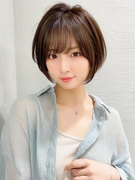 アフロート 錦糸町(AFLOAT) 20代30代くびれショート/小顔/似合わせカット/ ダークアッシュ