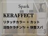 【KERAFFECT】 リタッチカラー + カット + 活性ケラチンTr + 快整スパ