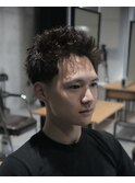 MEN'S/スパイキーピンパーマ×テーパーフェード