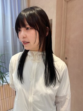 オン キャナルシティ博多前店(on) 【晴音】顔まわりレイヤー/重めバング/ロング/20代