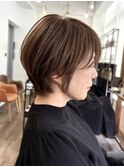 40代50代60代/脱白髪染め白髪ぼかしハイライト/ショートヘア