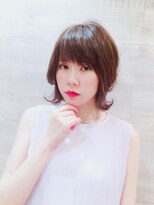 リバティーエイチ 勝どき店(LIBERTY-H)&nbsp;外ハネミディアム＊艶々アッシュベージュ