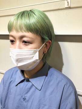 デヴェロペ(Devellope.) 【Devellope.】千葉担当　ブリーチカラー　ハイトーン　グリーン