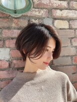 ロンド ストラーダ 心斎橋(Lond strada)&nbsp;【津賀　涼】ショートグレージュカラーボブウルフココアベージュ