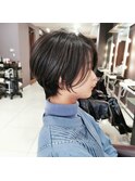 大人かわいい☆小顔ハンサムショート×グレージュ