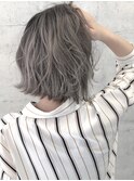 グレージュ×ボブ