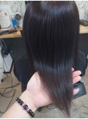セミロングストレート髪質改善トリートメントさらさらヘア
