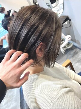 ヘアーラニッシュ 柏の葉キャンパス店(hair Lanish) 脱白髪染めシークレットハイライト/20代30代40代/シアグレージュ