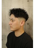 波巻きハイライトアップバングツーブロックマッシュ