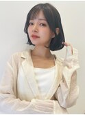 韓国風ボブ レイヤーボブ フェイスレイヤー 内巻きパーマ t516